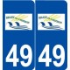 49 Brain-sur-l'Authion logo autocollant plaque stickers ville