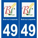 49 Brain-sur-Longuenée logo autocollant plaque stickers ville