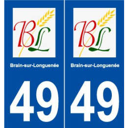49 Brain-sur-Longuenée logo autocollant plaque stickers ville