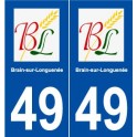 49 Brain-sur-Longuenée logo autocollant plaque stickers ville