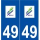 49 Briollay logo autocollant plaque stickers ville