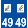 49 Briollay logo autocollant plaque stickers ville