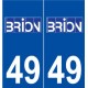 49 Brion logo autocollant plaque stickers ville