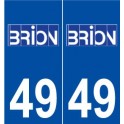49 Brion logo autocollant plaque stickers ville