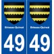 49 Brissac-Quincé blason autocollant plaque stickers ville