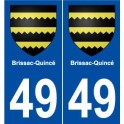 49 Brissac-Quincé blason autocollant plaque stickers ville