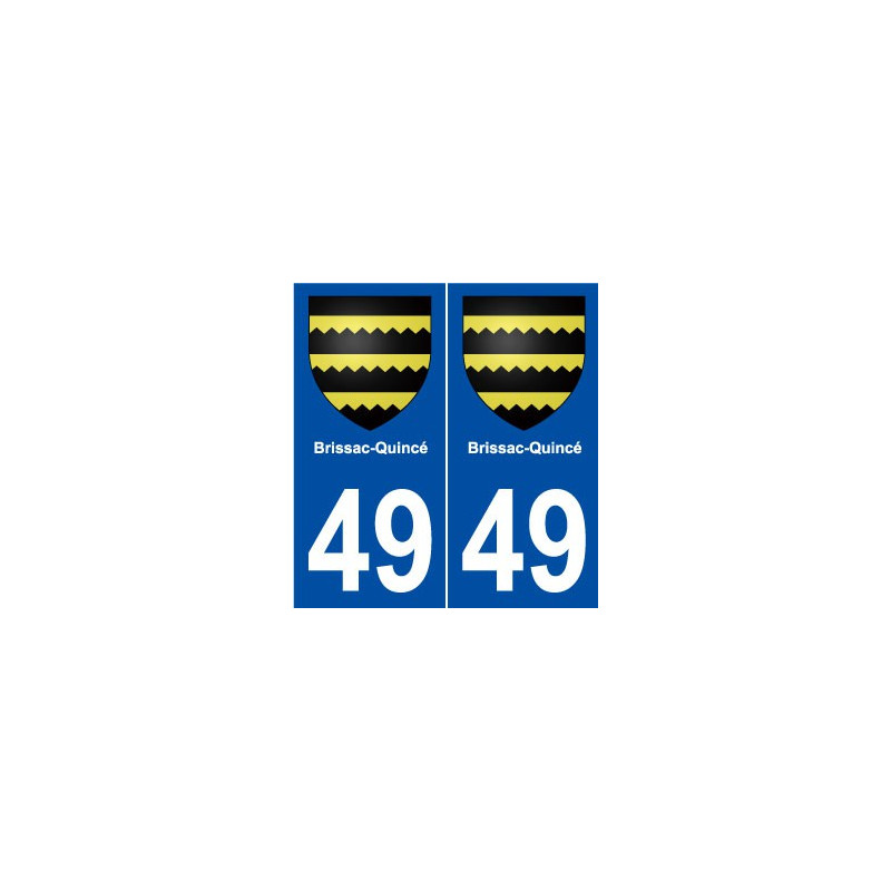 49 Brissac-Quincé blason autocollant plaque stickers ville