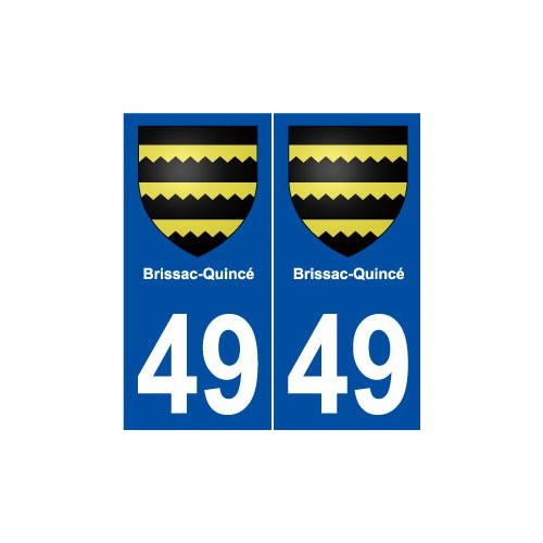 49 Brissac-Quincé blason autocollant plaque stickers ville