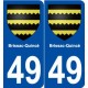 49 Brissac-Quincé blason autocollant plaque stickers ville