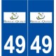 49 Brissac-Quincé logo autocollant plaque stickers ville