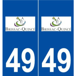 49 Brissac-Quincé logo autocollant plaque stickers ville