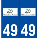 49 Brissac-Quincé logo autocollant plaque stickers ville