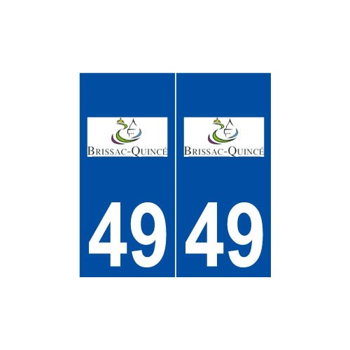 49 Brissac-Quincé logo autocollant plaque stickers ville