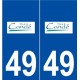 49 Candé logo autocollant plaque stickers ville