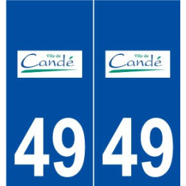 49 Candé logo autocollant plaque stickers ville