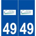 49 Candé logo autocollant plaque stickers ville