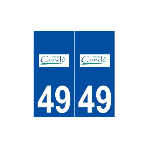 49 Candé logo autocollant plaque stickers ville