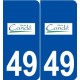 49 Candé logo autocollant plaque stickers ville