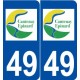 49 Cantenay-épinard logo autocollant plaque stickers ville