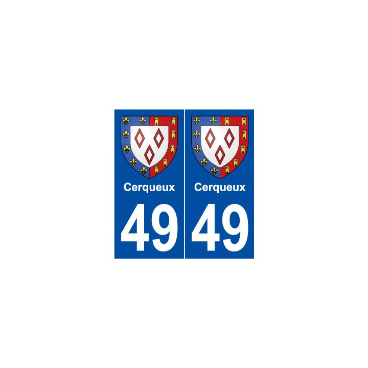 49 Cerqueux blason autocollant plaque stickers ville