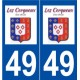 49 Cerqueux logo autocollant plaque stickers ville