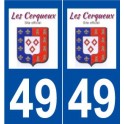 49 Cerqueux logo autocollant plaque stickers ville