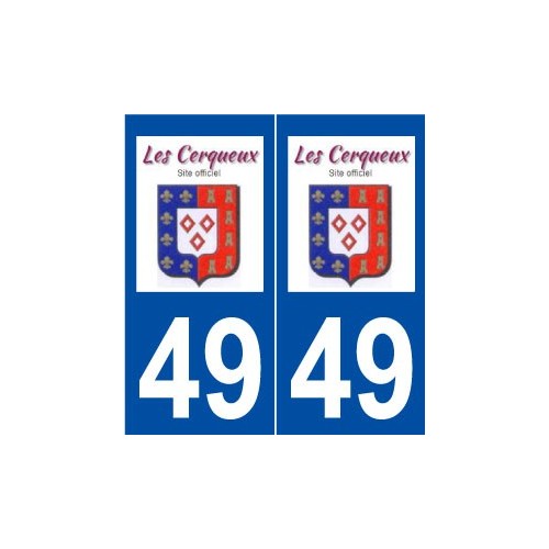 49 Cerqueux logo autocollant plaque stickers ville