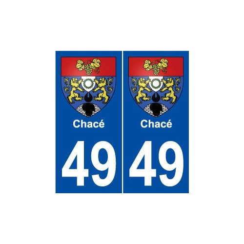 49 Chacé blason autocollant plaque stickers ville