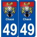 49 Chacé blason autocollant plaque stickers ville