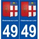 49 Chalonnes-sur-Loire blason autocollant plaque stickers ville