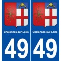 49 Chalonnes-sur-Loire blason autocollant plaque stickers ville