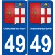49 Chalonnes-sur-Loire blason autocollant plaque stickers ville