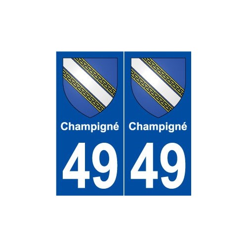 49 Champigné blason autocollant plaque stickers ville