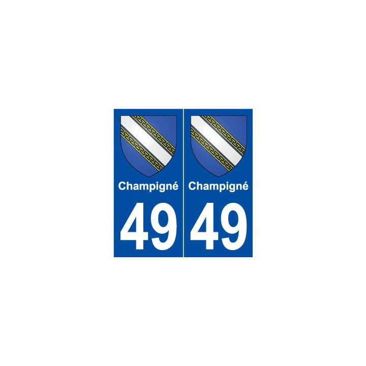 49 Champigné blason autocollant plaque stickers ville