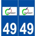 49 Champigné logo autocollant plaque stickers ville