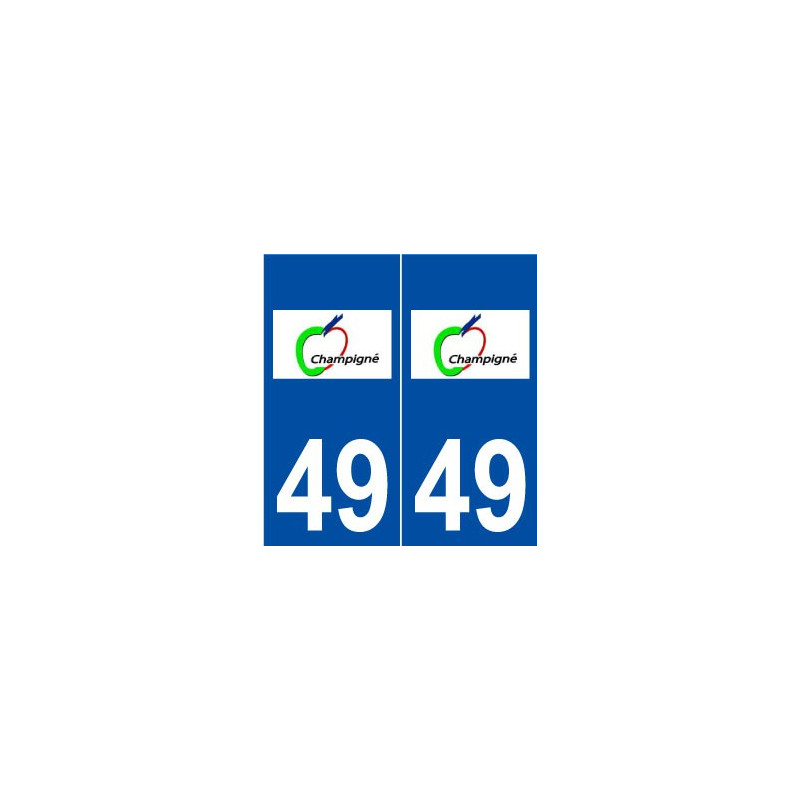 49 Champigné logo autocollant plaque stickers ville