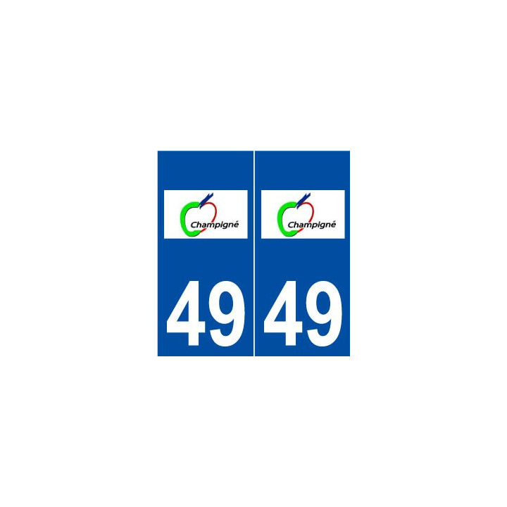 49 Champigné logo autocollant plaque stickers ville