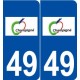 49 Champigné logo autocollant plaque stickers ville