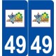 49 Champ-sur-Layon logo autocollant plaque stickers ville