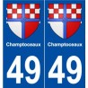 49 Champtoceaux blason autocollant plaque stickers ville