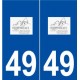 49 Champtoceaux logo autocollant plaque stickers ville