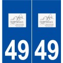 49 Champtoceaux logo autocollant plaque stickers ville
