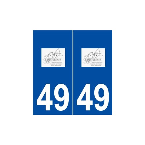 49 Champtoceaux logo autocollant plaque stickers ville