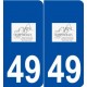 49 Champtoceaux logo autocollant plaque stickers ville