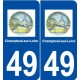 49 Champtocé-sur-Loire logo autocollant plaque stickers ville