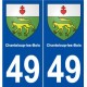 49 Chanteloup-les-Bois blason autocollant plaque stickers ville
