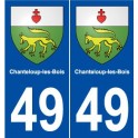 49 Chanteloup-les-Bois blason autocollant plaque stickers ville