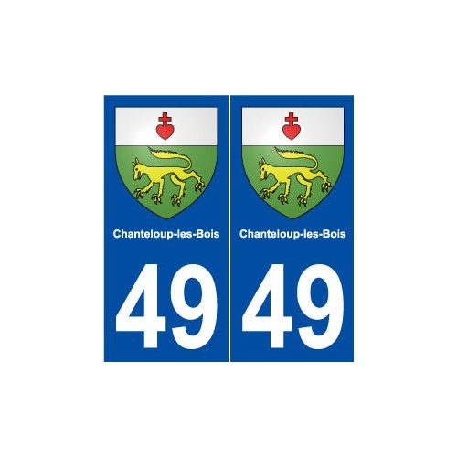 49 Chanteloup-les-Bois blason autocollant plaque stickers ville