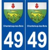 49 Chanteloup-les-Bois blason autocollant plaque stickers ville