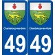 49 Chanteloup-les-Bois blason autocollant plaque stickers ville
